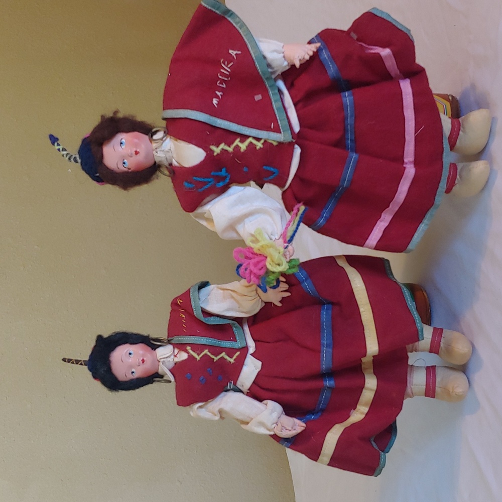Set of Two Vintage Madeira Doll from Portugal